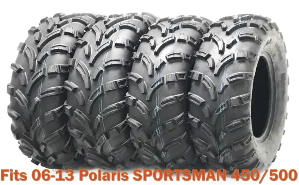 Set 4 WANDA ATV Tires 25x8 - 12 & 25x11 - 12 for 06 - 13 Polaris SPORTSMAN 450/500