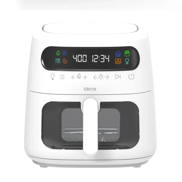 Crux - 8-Qt. Digital Air Fryer Kit with TurboCrisp - White 17500