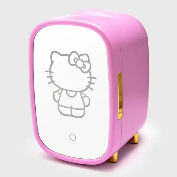 Hello Kitty Pink Beauty Mini Fridge 7L with Light Up Diammable Mirror AC