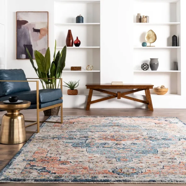 nuLOOM Sawyer Flourishing Medallion Area Rug Size: 12' x 14'