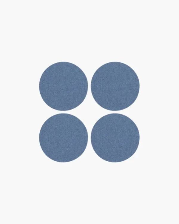 Bierfilzl Merino Wool Felt Round Coaster Solid 4 Pack