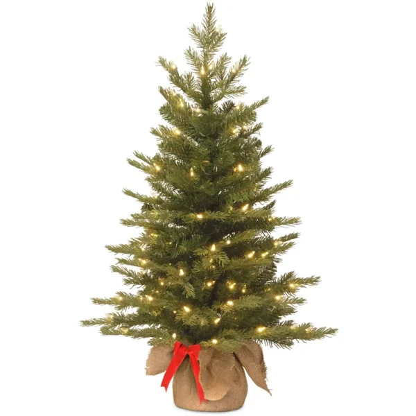 National Tree Nordic Spruce Tree with Warm White LED Lights 3'