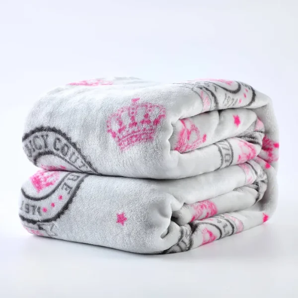 Juicy Couture Plush Throw, 50" x 70" - Emblem
