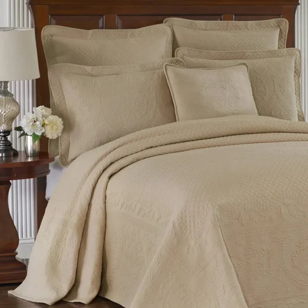Historic Charleston King Charles Matelasse Birch Euro Sham