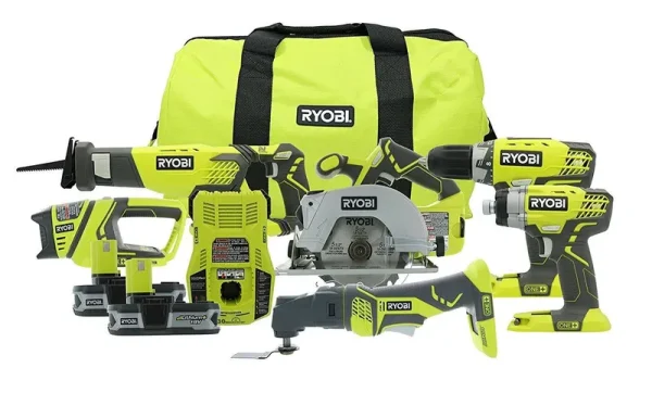 Ryobi P884 One+ 18-Volt Lithium-Ion Ultimate Combo Kit (6-Tool)
