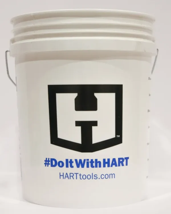 Hart 5gal Plastic Bucket with Measurements, Size: 5-Gallon, White