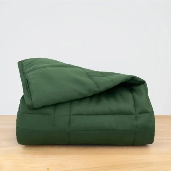 Baloo - Weighted Blanket - 20lb | Full/ Queen | 100% Breathable Cotton, Cool Sleep | Spruce