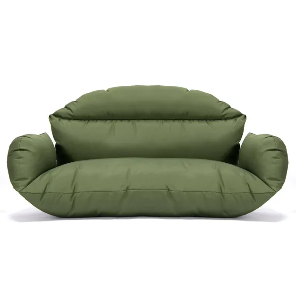 LeisureMod Hanging 2 Person Egg Swing Cushion - Dark Green