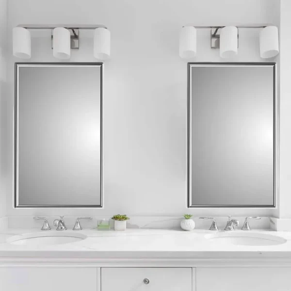Glacier Bay Medicine Cabinet 6 Shelves Spacecab 16 inch Recessed 1 Door Chrome Frame Mirror