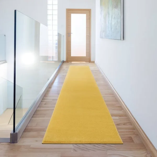 Mullican Sandy Solid Yellow Easy Care Area Rug Trent Austin Design Rug Size: Runner 2'2" x 12'