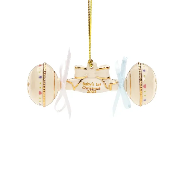 Lenox 2023 Baby's 1st Christmas Rattle Ornament