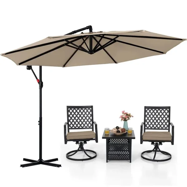ABCCANOPY Cantilever Patio Umbrellas 10ft Toast