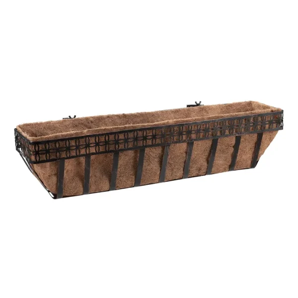 Mainstays Lattice Metal Window Box with Coco-Fiber Liner - Bronze - 30 in