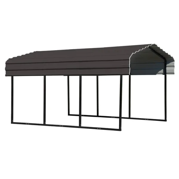 Arrow Steel Carport 10 x 20 x 7 ft. Galvanized Charcoal