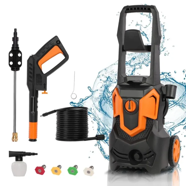 3000PSI Electric Pressure Washer, 1.8GPM 1650W High Power Washer Machine, Patios