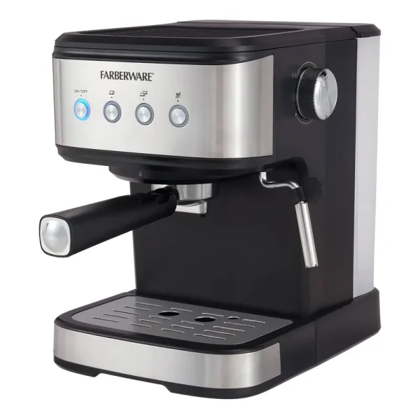 Farberware 20-Bar Espresso Maker 1.5 Liter Capacity Black