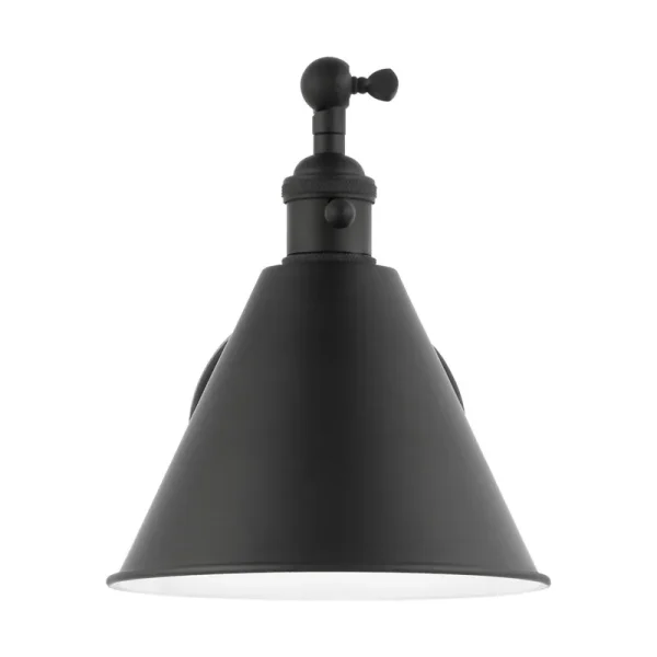 Salem One Light Wall Sconce in Midnight Black