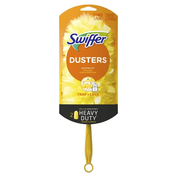 Swiffer Duster Heavy Duty Starter Kit with 2 Refills, Size: 2.13 inch x 3.37 inch - CR-80 Card, Multicolor
