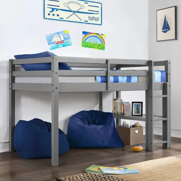Better Homes & Gardens Twin Loft Bed with Shelf