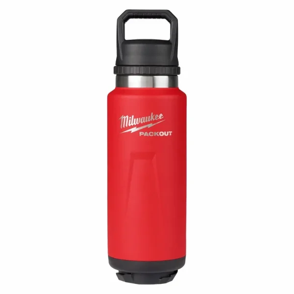 Milwaukee 48-22-8397R PACKOUT 36oz Red Insulated Bottle with Chug Lid