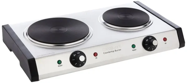 Cuisinart CB-60 Cast-Iron Double Burner - Brushed Stainless/Sliver