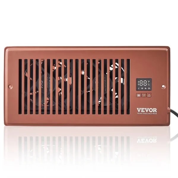 VEVOR Register Booster Fan, Quiet Vent Booster Fan Fits 4�� x 10�� Register Holes, with Remote Control and Thermostat Control, Ad