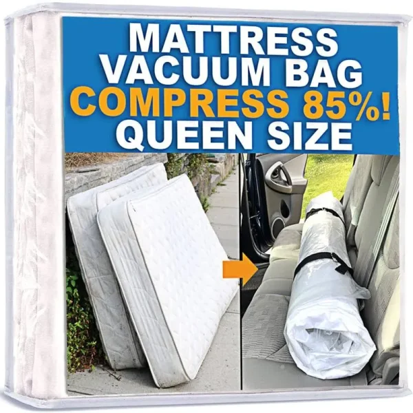 Homie Mattress Vacuum Bag, Sealable Bag for Memory Foam or Inner Spring Mattresses, Compression and Storage for Moving and Returns, Leakproof Valve