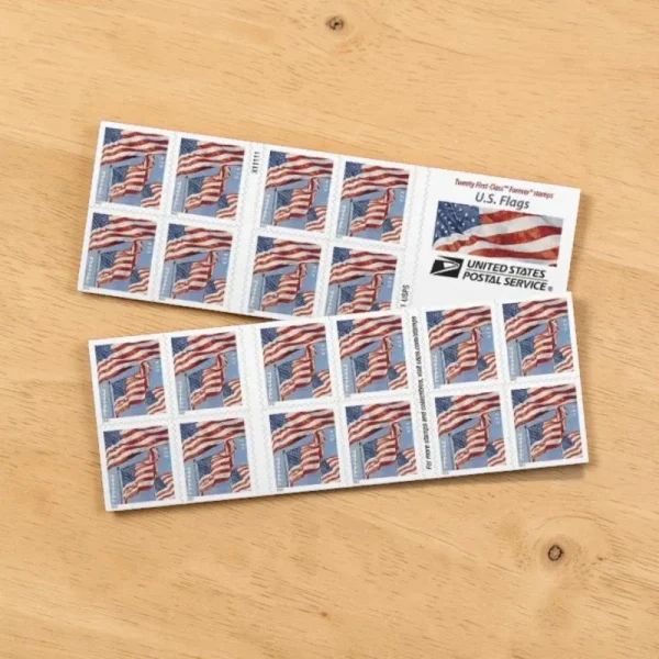 2022 US Flag First Class- Forever Postage Stamps Rectangular Design - 100 Count Coil