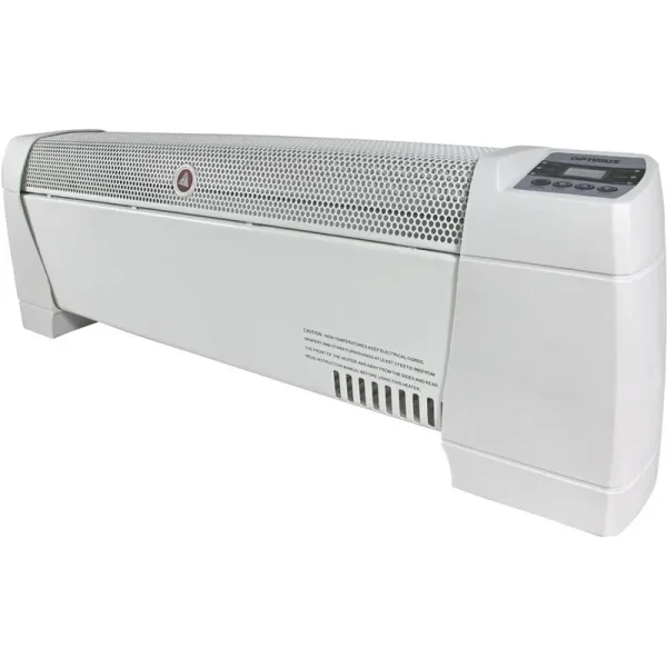Optimus Portable Electric Convection Baseboard Heater, White