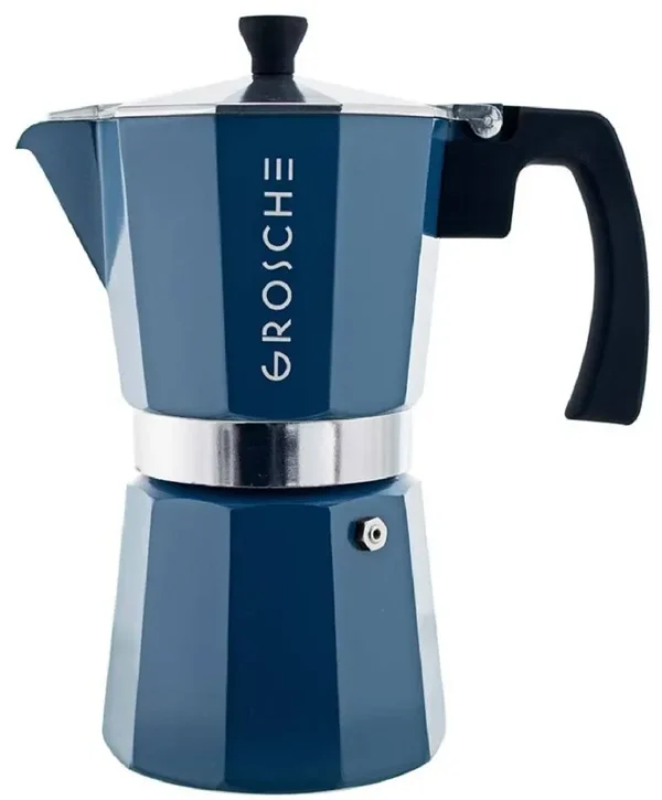 Grosche Milano Stovetop Espresso Maker Moka Pot - 9 Cup Blue