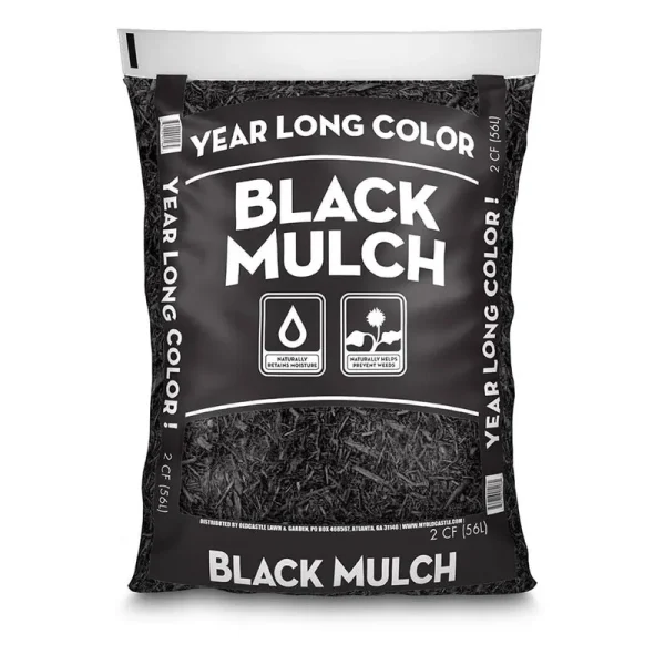 2CF Year Long Black Mulch, Size: 2 Cu ft