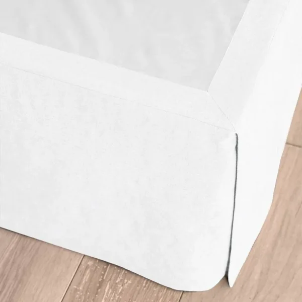Casaluna Linen Blend White Queen Bedskirt - New