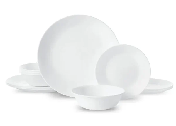 Corelle Winter Frost White, 12 Piece, Dinnerware Set