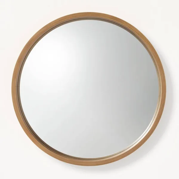 16" Round Framed Mirror Natural - Hearth & Hand with Magnolia