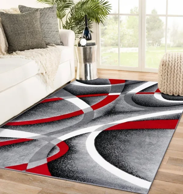 Persian Rugs 2305 Gray Modern Abstract Area Rug 4x5