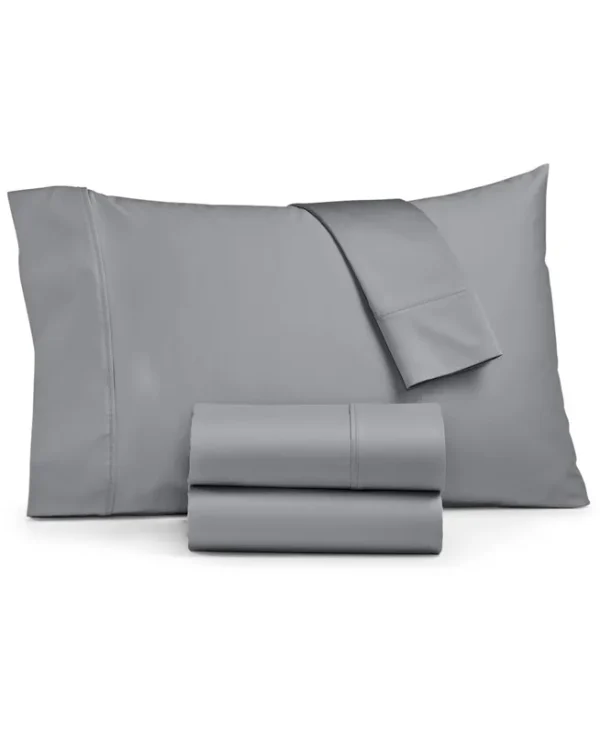 Ashford 1500-Thread Count 4-pc. Solid Queen Sheet Set - Dark Grey