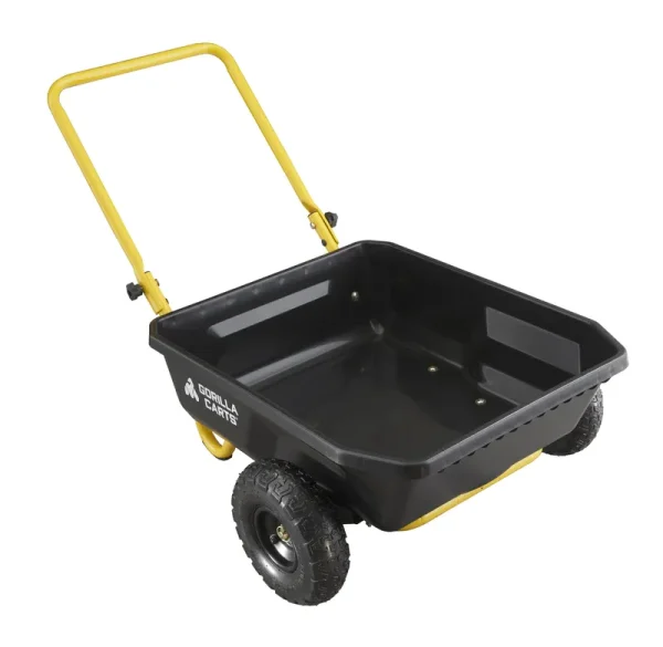 Gorilla Carts 4 Cu. ft. 300 lb. Capacity Poly Yard Cart GCR-4