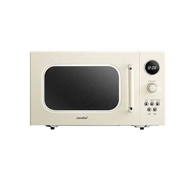 Comfee' Retro Microwave with LED Digital Display, 0.9 Cu. Ft, 900W, Apricot, CM - M092AAT
