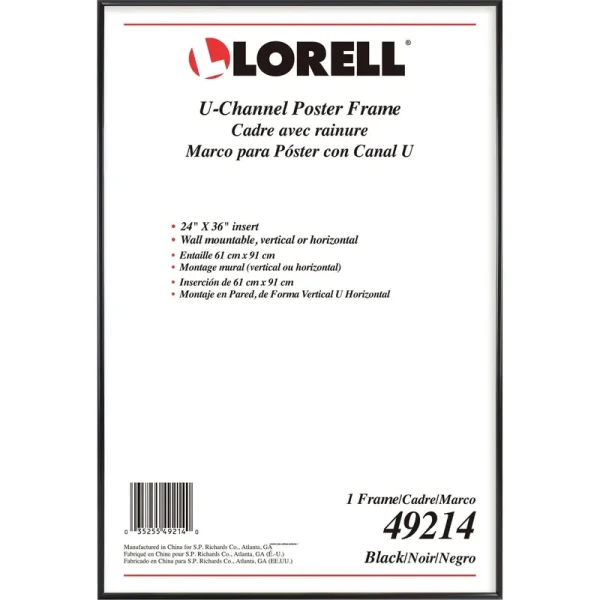 Lorell - Frame - Poster Frame - Rectangle - Horizontal, Vertical - 24" x 36" - Black