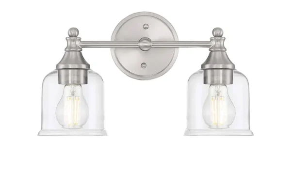 Signature Hardware Hesby 2-Light Vanity Light - Brushed Nickel
