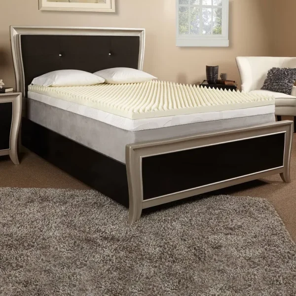 Luxury Solutions 2" Textured Memory Foam Mattress Topper Size: Full
