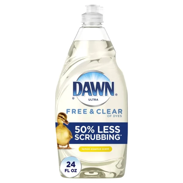 Dawn Ultra Dishwashing Liquid, Lemon Essence Scent, Free & Clear - 709 ml