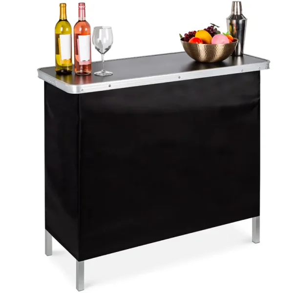 Best Choice Products Portable Pop - up Bar Table for Indoor/Outdoor, Party, Picnic W/ Carrying Case, Removable Skirt