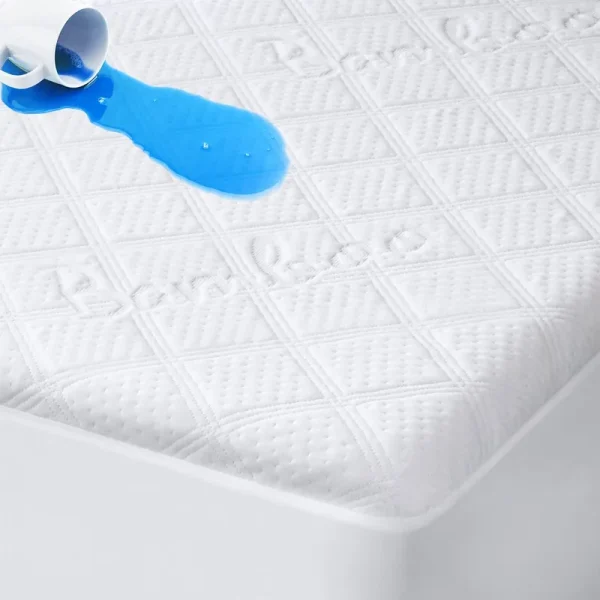 King Size Waterproof Mattress Protector, Cooling Bamboo Mattress Pad Cover Fitted 8"-21" Deep Pocket,3D Air Fabric Breathable Bed Mattress Cover
