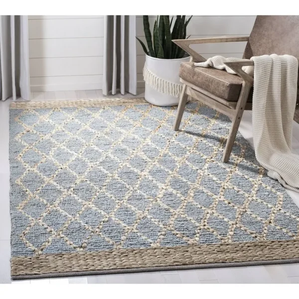 Alegria Handmade Tufted Light Blue/Brown Rug Breakwater Bay Rug Size: Rectangle 5' x 8'