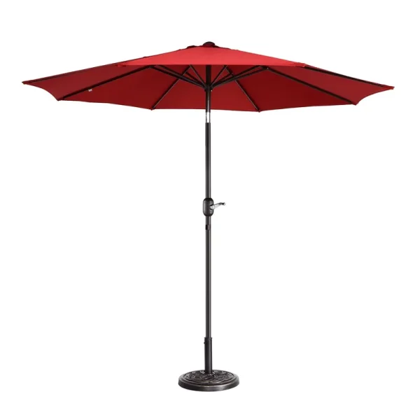Nature Spring 9' Patio Auto Tilt Umbrella - Red