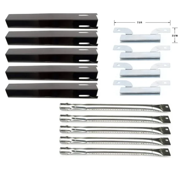 Direct Store Parts Kit DG138 Replacement Brinkmann Heavy-Duty 810-8501-S Gas Grill Burners,Crossover Tubes, Heat Plates