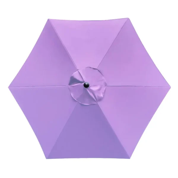 Sunnyglade 75ft 6 Ribs Umbrella Canopy Replacement Patio Top Cover for Market Umbrella (Purple)