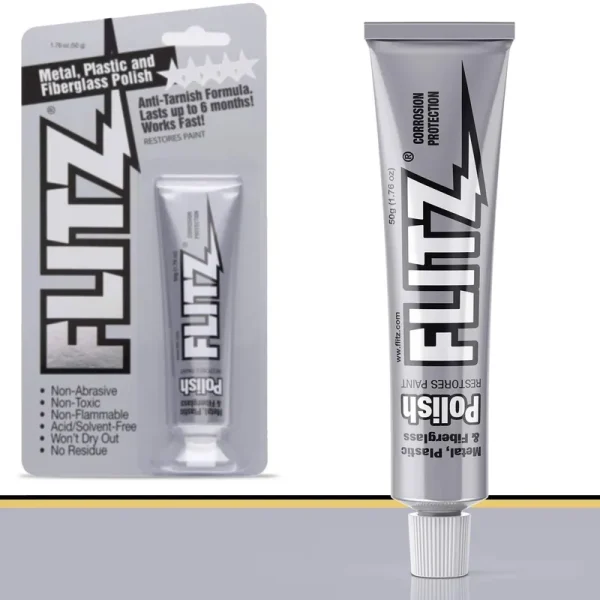 Flitz Multi-Purpose Polish and Cleaner Paste for Metal, Plastic, Fiberglass, Aluminum, Jewelry, Sterling Silver: Great for Headlight Restoration +
