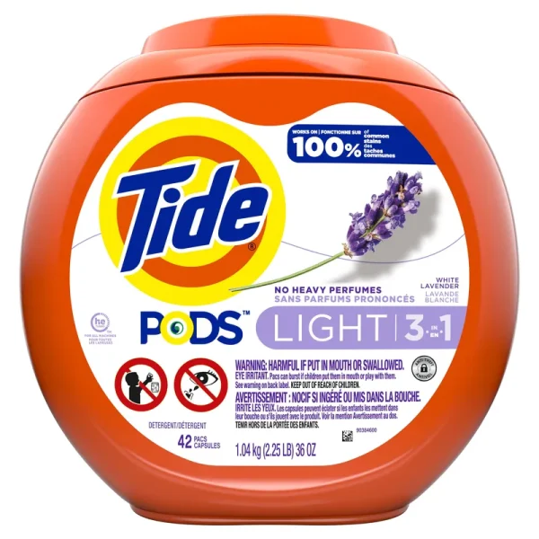 Tide Pods Light White Lavender Laundry Detergent (42 ct)